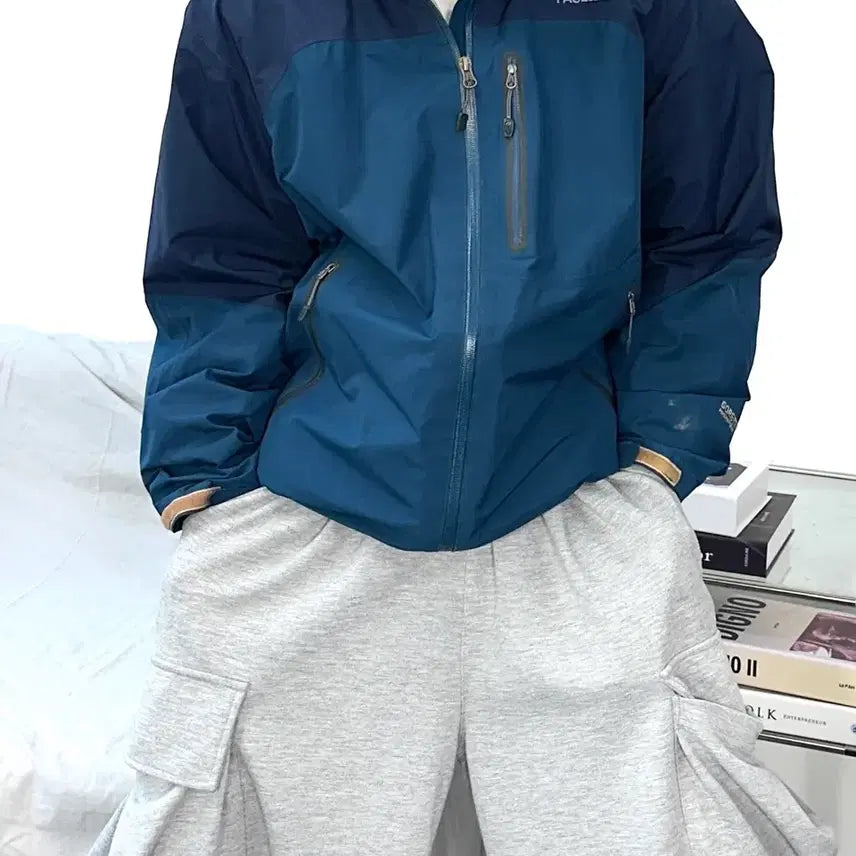 [BUNJANG] The North Face Blue Gore-Tex Windbreaker Jacket L / 노스페이스 블루 고어텍스 바람막이 L