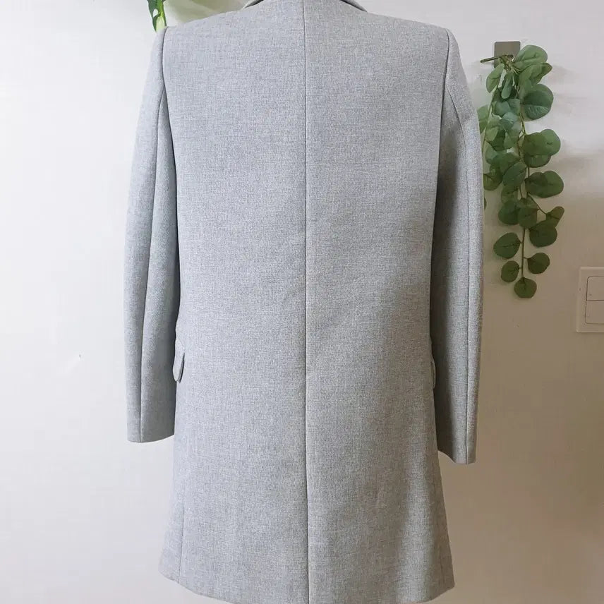 [BUNJANG] Roem Tailored One-Button Long Jacket - Gray / 로엠 테일러드 원버튼 롱재킷 55 그레이
