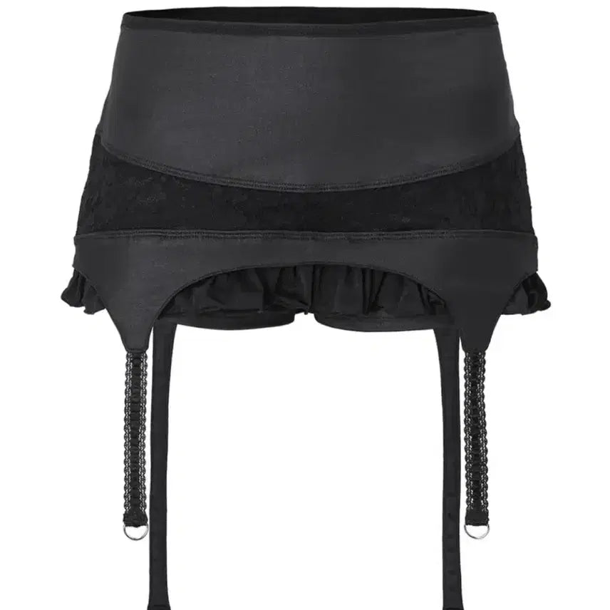 [BUNJANG] 3 Times Garter Skirt Black / 쓰리타임즈 가터스커트 블랙