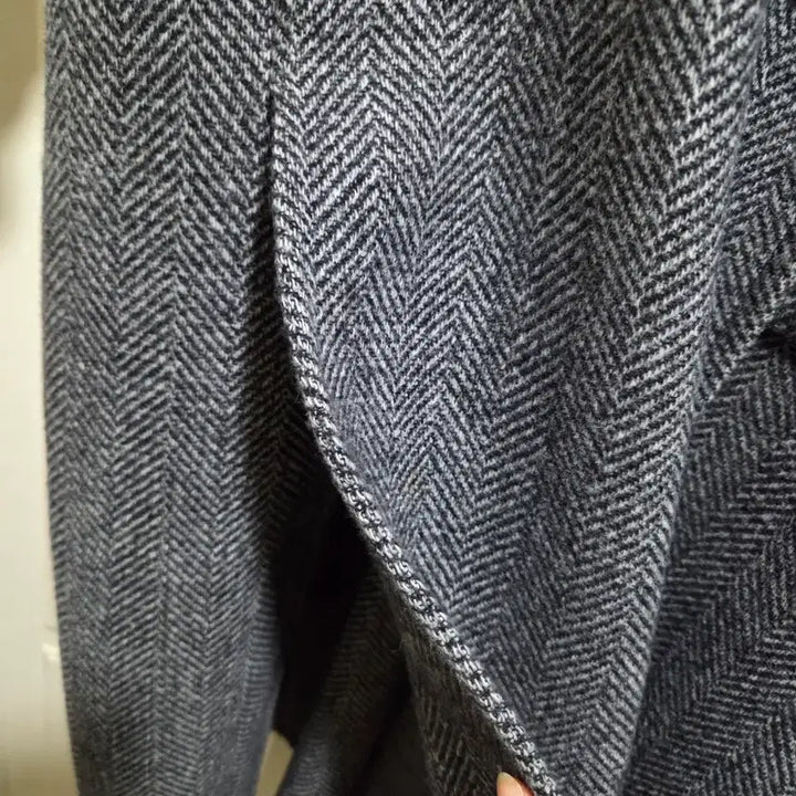 [BUNJANG] Lucky Chouette Herringbone Long Coat / 럭키슈에뜨 헤링본 롱코트