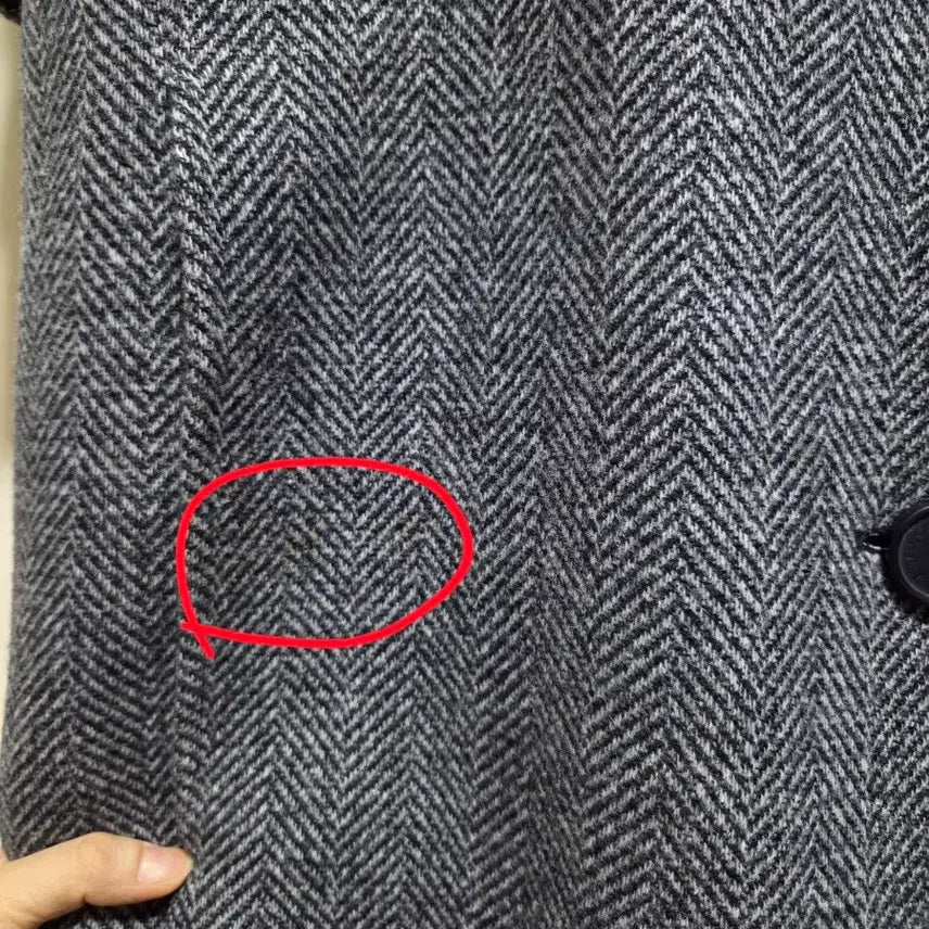 [BUNJANG] Lucky Chouette Herringbone Long Coat / 럭키슈에뜨 헤링본 롱코트