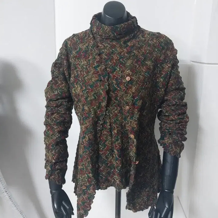 [BUNJANG] Patterned T-shirt and Cardigan Set / 패턴 티셔츠 가디건 세트