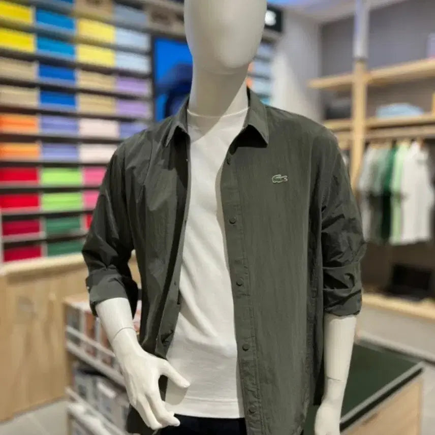 [BUNJANG] Lacoste Snap Button Outer Shirt 105 Size / 라코스테 스냅버튼 아우터형 셔츠 105사이즈 팔아요