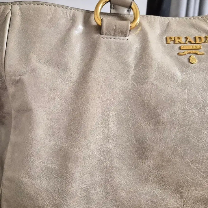 [BUNJANG] Prada Beige Leather Handbag / 프라다 백