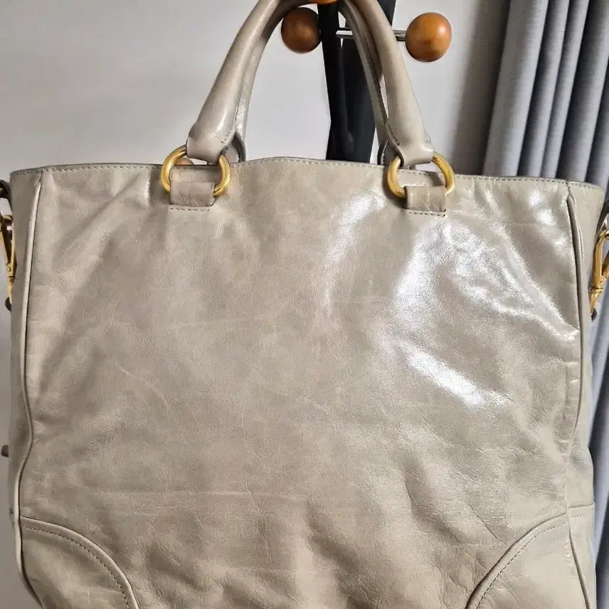 [BUNJANG] Prada Beige Leather Handbag / 프라다 백