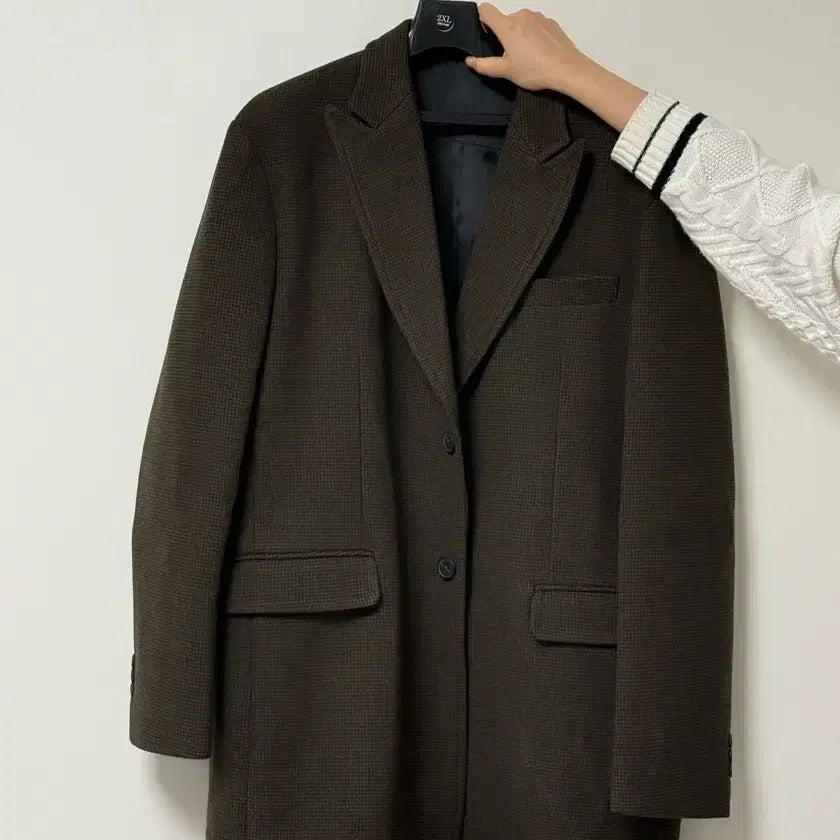 [BUNJANG] 새상품) 브라운 체크 자켓 코트 2XL / 새상품) 브라운 체크 자켓 코트 2XL