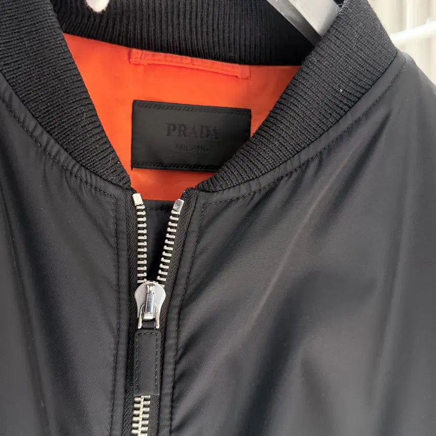 [BUNJANG] Prada Raf Simons Re-Nylon Black Bomber Jacket / ( S+ / L ) 프라다 라프시몬스 리나일론 블랙 봄버 자켓