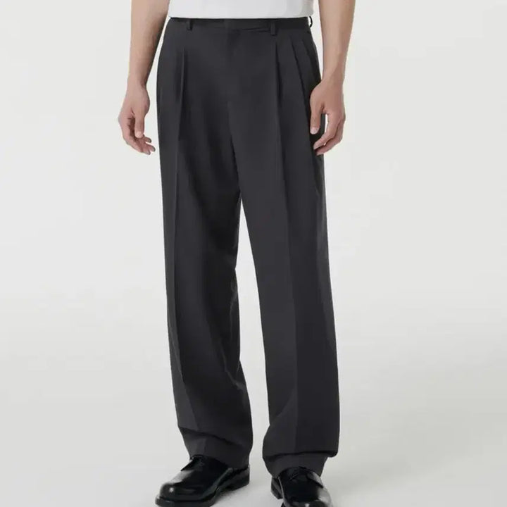 [BUNJANG] Musinsa Standard Three-Tuck Balloon Slacks - Black / [38]무신사스탠다드 스리턱 벌룬 슬랙스/블랙