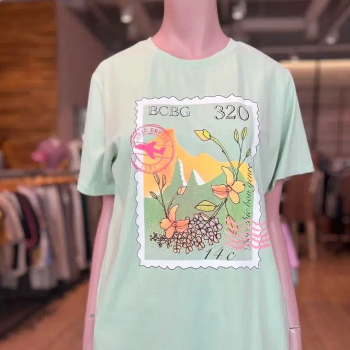 [BUNJANG] BCBG Short Sleeve T-shirt / BCBG 반팔 티셔츠 (민트, 라벤더)