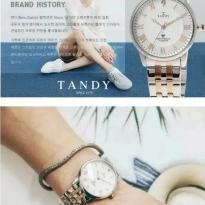 [BUNJANG] Tandy Dia-3919 M Combi Men's Metal Watch / 댄디 남성용 메탈콤비 시계