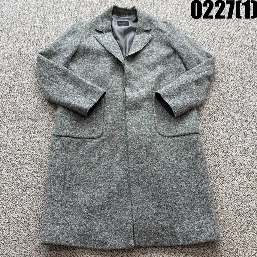 [BUNJANG] Top Girl Gray Wool Long Coat (S) / 탑걸 회색 모직 롱코트 S