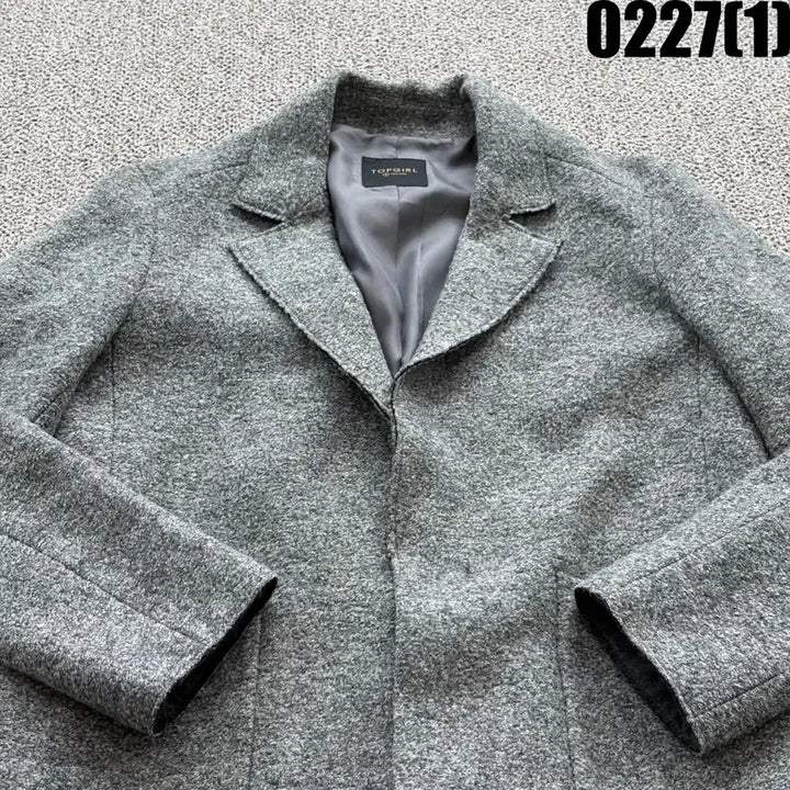 [BUNJANG] Top Girl Gray Wool Long Coat (S) / 탑걸 회색 모직 롱코트 S