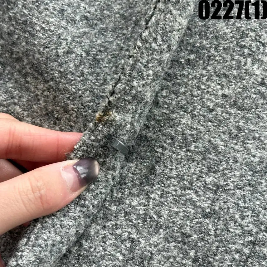 [BUNJANG] Top Girl Gray Wool Long Coat (S) / 탑걸 회색 모직 롱코트 S