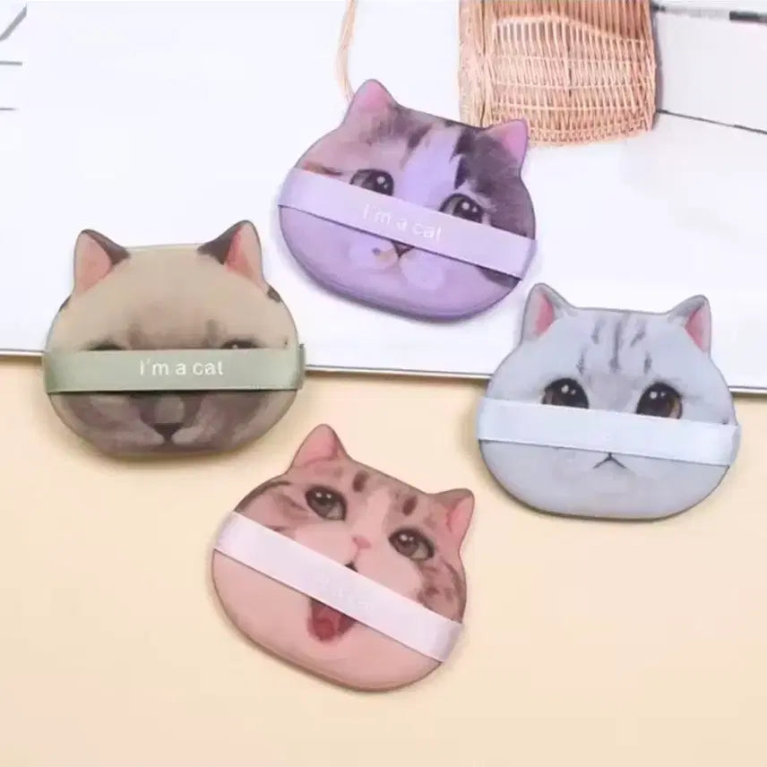 [BUNJANG] Generic Cat Face Makeup Puff / 고양이 얼굴모양 화장솜 퍼프
