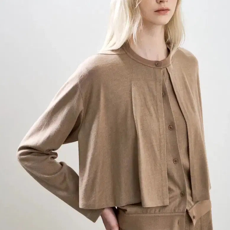 [BUNJANG] System Wool Layered Knit Top / 한섬 25fw신상 시스템 울 레이어드 니트 탑 55