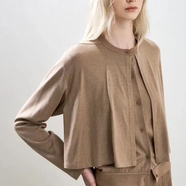 [BUNJANG] System Wool Layered Knit Top / 한섬 25fw신상 시스템 울 레이어드 니트 탑 55