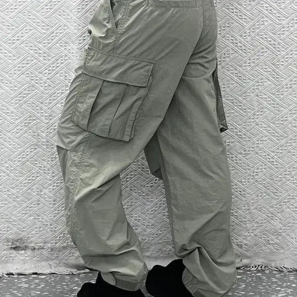 [BUNJANG] Sadsmile Military Cargo Pants (Light Khaki) - Size S / 새드스마일 스트릿 밀리터리 연카키 카고팬츠 S C09566