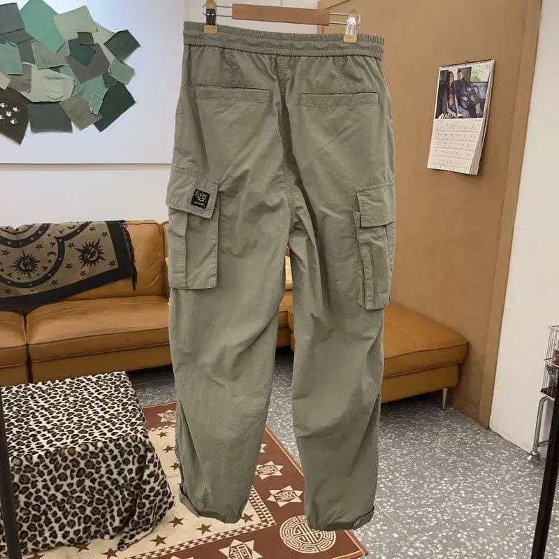 [BUNJANG] Sadsmile Military Cargo Pants (Light Khaki) - Size S / 새드스마일 스트릿 밀리터리 연카키 카고팬츠 S C09566