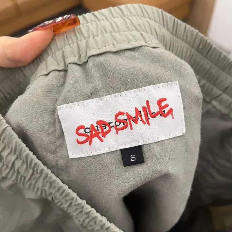 [BUNJANG] Sadsmile Military Cargo Pants (Light Khaki) - Size S / 새드스마일 스트릿 밀리터리 연카키 카고팬츠 S C09566