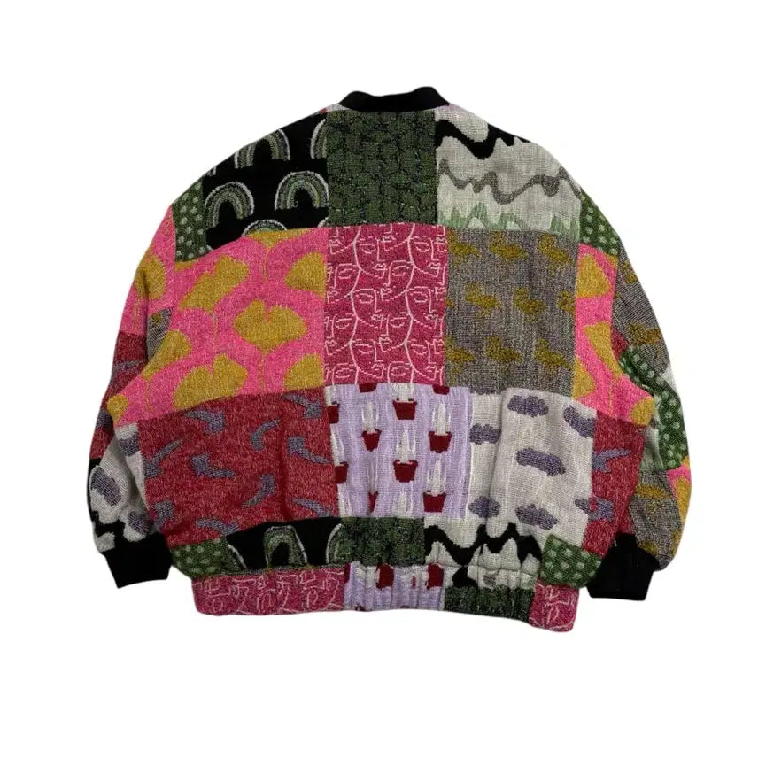 [SOLD OUT] 자라 울 혼방 패치워크 보머 재킷
