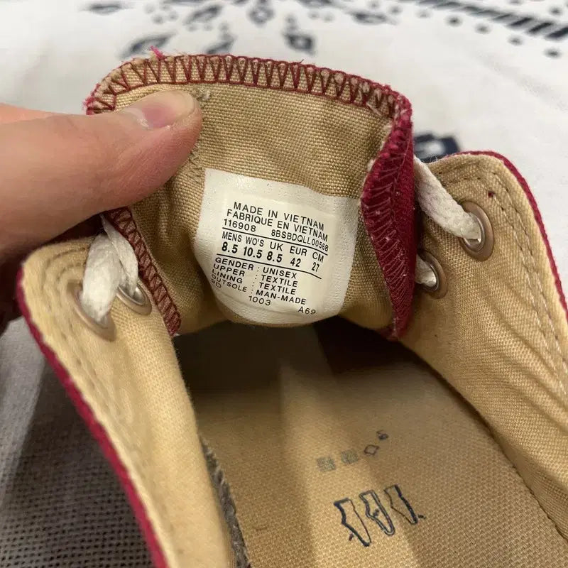 [BUNJANG] Converse Red Wine Low Sneakers 270 / 컨버스 레드와인 로우 스니커즈 270 E02346