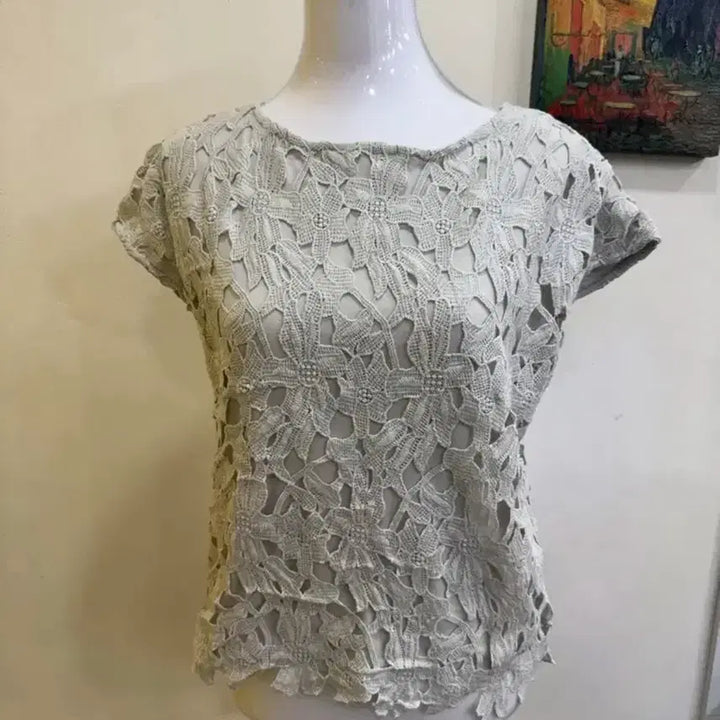 [BUNJANG] LINDSTORM Floral Lace Blouse / LINDSTORM 플라워 레이스 블라우스 M/55-66/하객룩 데이트룩