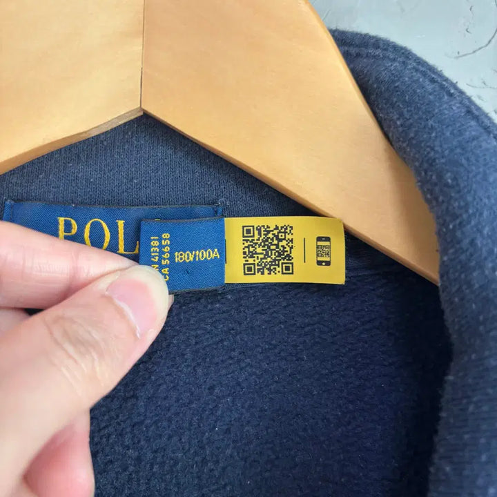 [BUNJANG] Polo Ralph Lauren Half-Zip Sweatshirt Navy / 폴로 랄프로렌 반집업 맨투맨 네이비