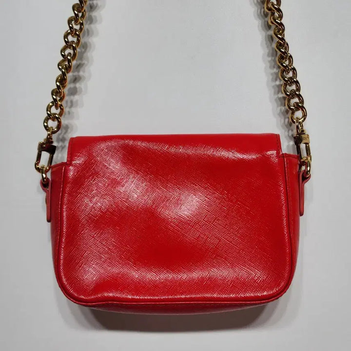 [BUNJANG] MCM Visetos Chain Mini Crossbody Bag Red / 엠씨엠 MCM 비세토스 체인 미니 크로스백 가방 레드