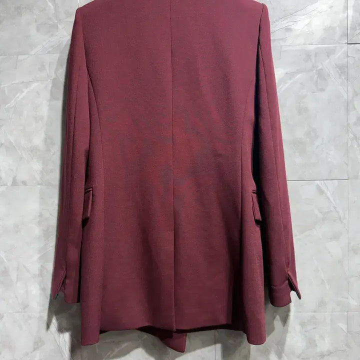 [BUNJANG] Egoist Wine Double Blazer / 에고이스트 와인색 더블 블레이저