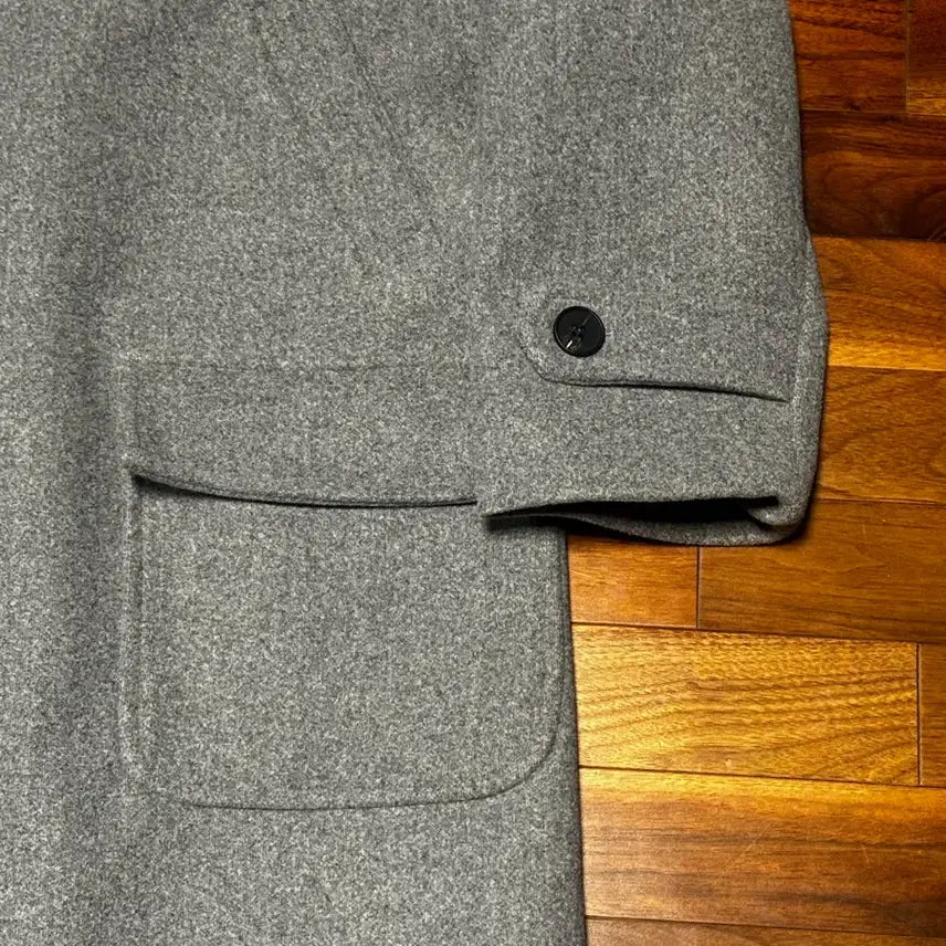 [BUNJANG] Gray Heavy Balmacaan Coat / 그레이 헤비 발마칸 코트