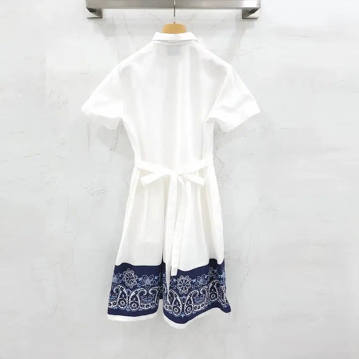 [BUNJANG] Miu Miu Bandana Poplin Dress White / 38 / 미우미우 반다나 포플린 드레스 화이트 원피스 MF5902