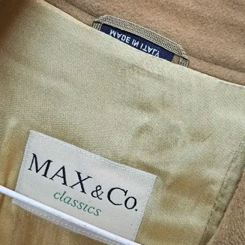 [BUNJANG] Max Mara Camel Double Button Long Coat / 이탈리아의 여성 패션 브랜드인 막스마라 카멜색 더블 버튼 롱 코트