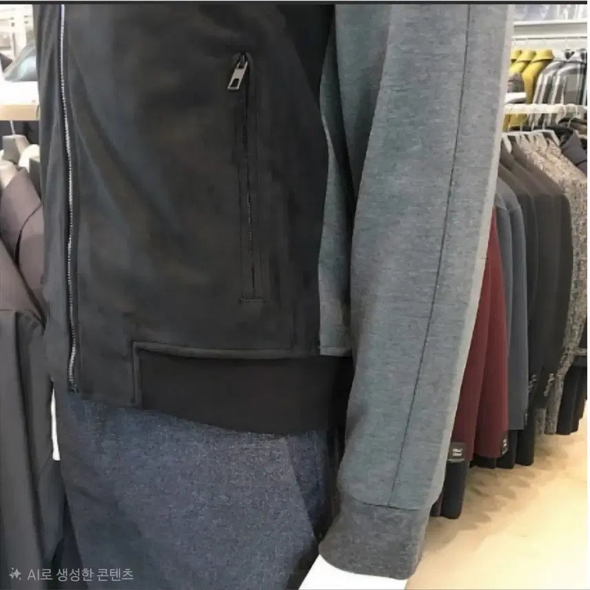 [BUNJANG] ZIOZIA Suede Zip-up Cardigan / [110]지오지아 스웨이드 집업 가디건