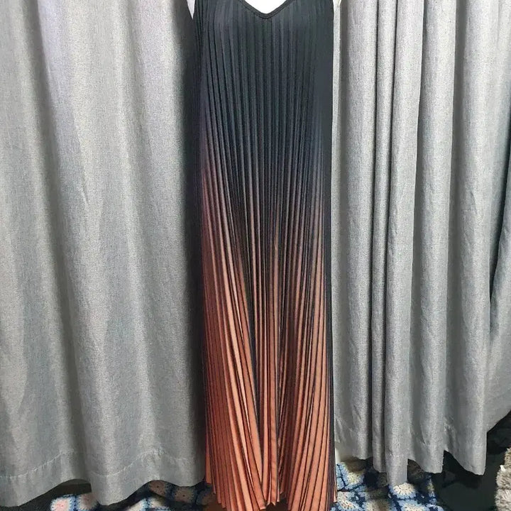 [BUNJANG] Pleated Sleeveless Maxi Dress / 플리츠 슬리브리스 맥시원피스