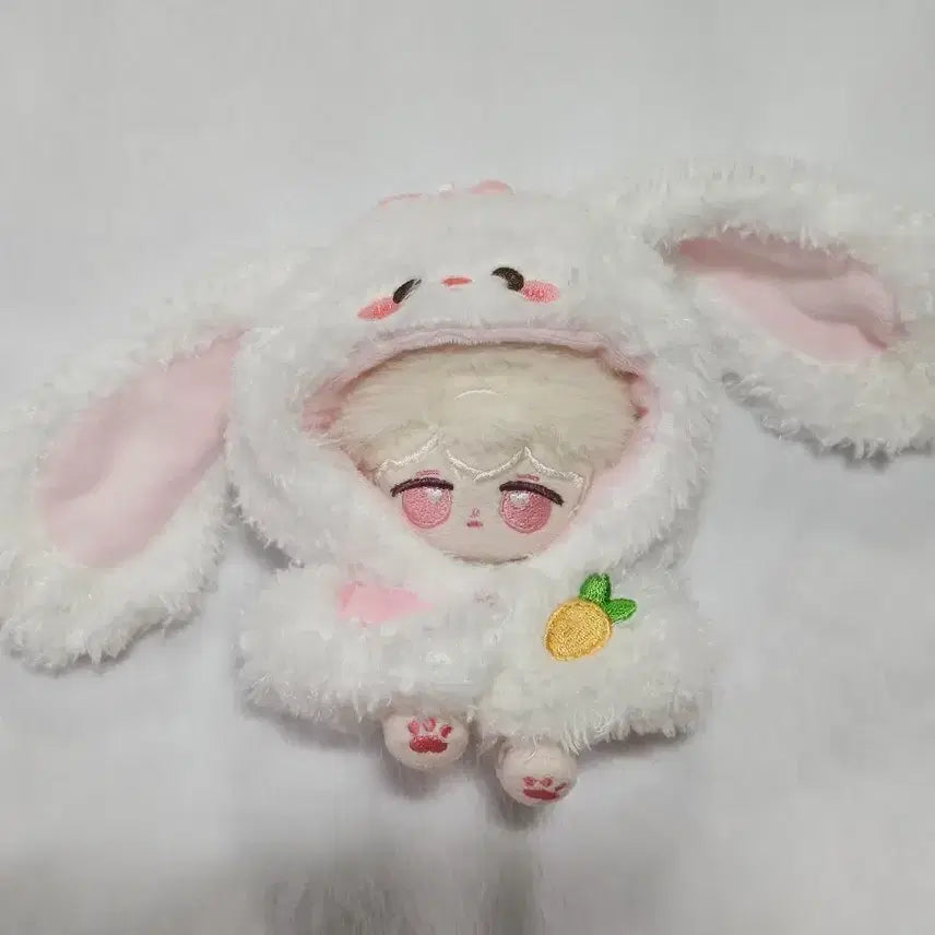 [BUNJANG] Fuzzy Rabbit Cape for 10cm Doll / 10cm 인형옷 복슬토끼 케이프 망토