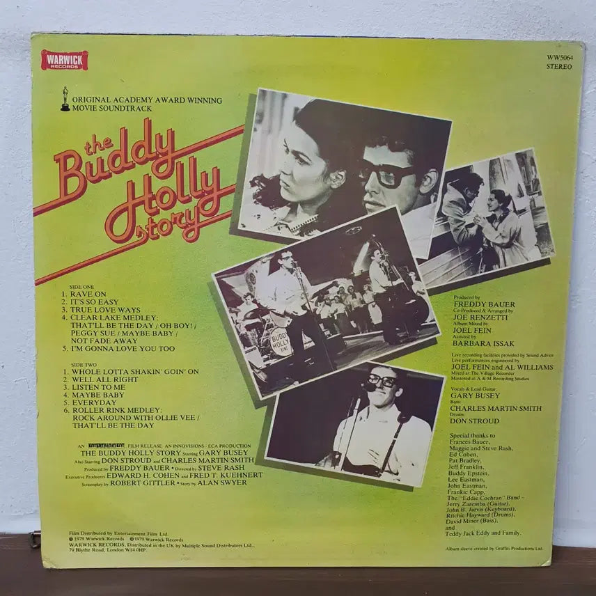 [BUNJANG] Buddy Holly Story 1979 LP / Buddy Holly Story 영화 OST LP 1979