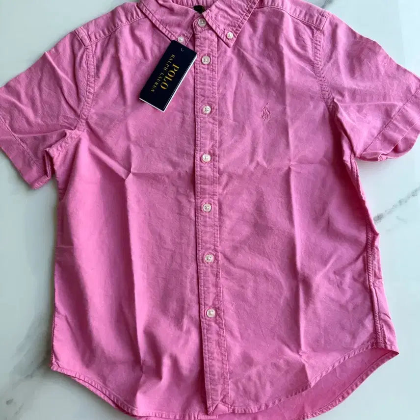 [BUNJANG] Polo Ralph Lauren Boys Oxford Short Sleeve Shirt / [새상품] 폴로 보이즈 옥스포드 반팔 셔츠 핑크