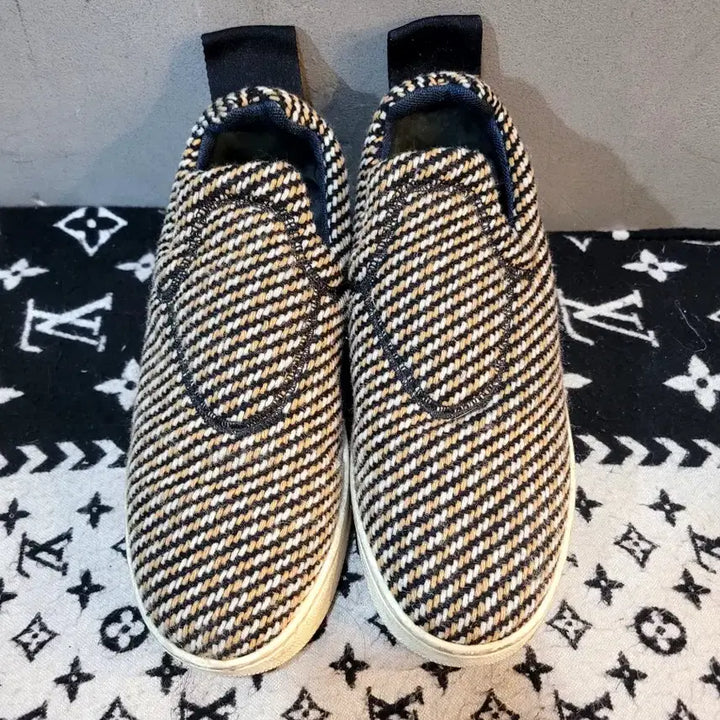[BUNJANG] Celine Tweed Trainer Slip-on Sneakers / 정품 셀린느 트위드 트레이너 슬립온 스니커즈