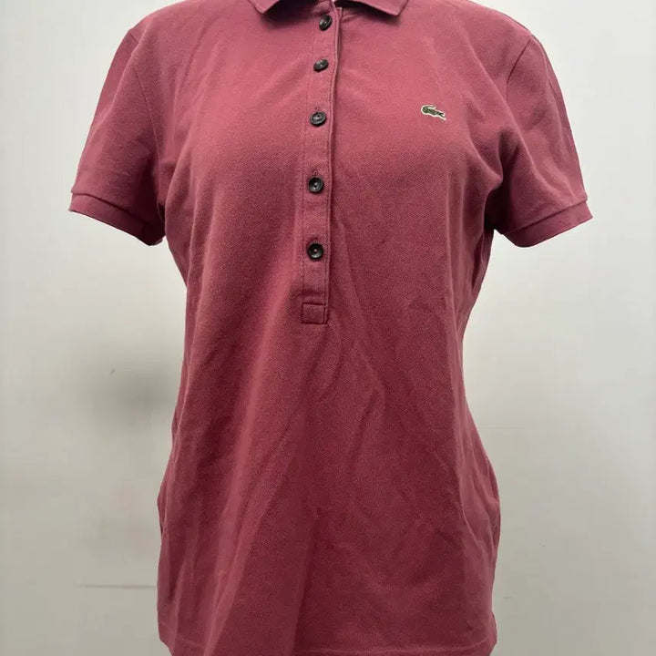 [BUNJANG] Lacoste Women's PK Short-Sleeve Polo Shirt Burgundy / 라코스테 여성 PK 반팔 카라 티셔츠 버건디