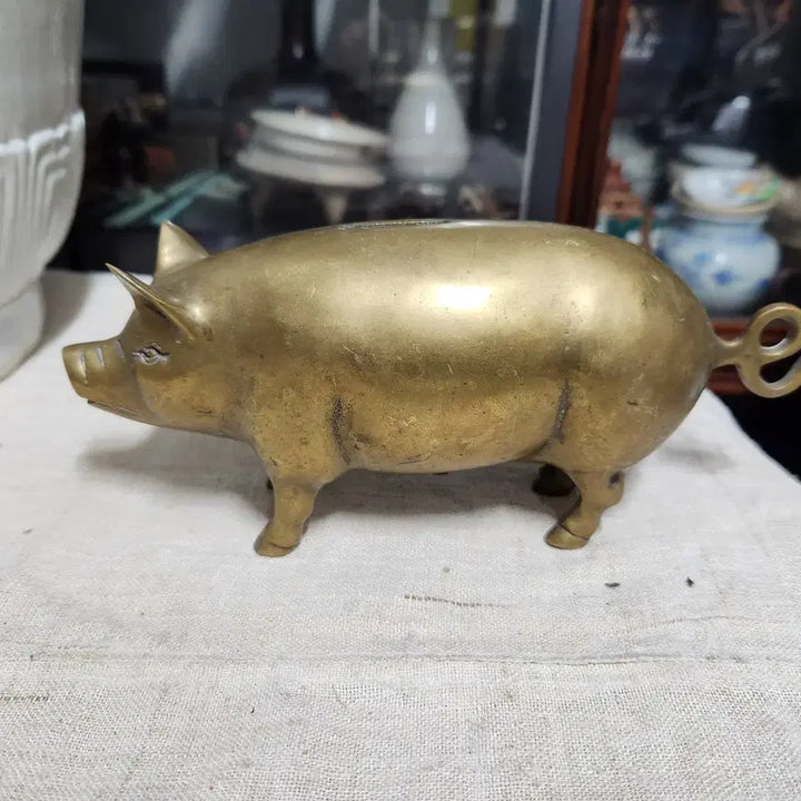 [BUNJANG] Vintage Bronze Piggy Bank / 국산빈티지동브론즈//황동 돼지 저금통