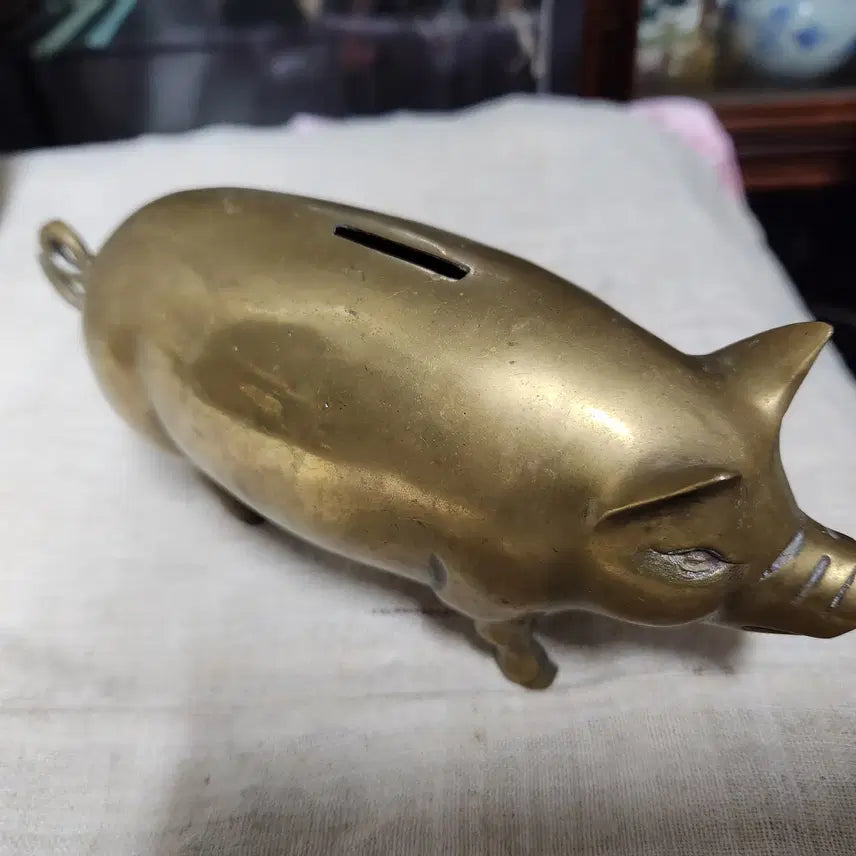 [BUNJANG] Vintage Bronze Piggy Bank / 국산빈티지동브론즈//황동 돼지 저금통