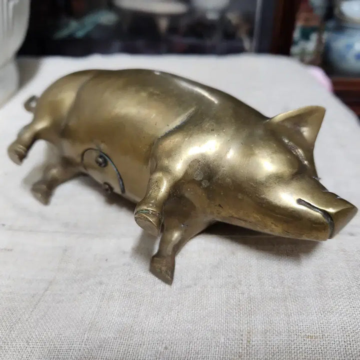 [BUNJANG] Vintage Bronze Piggy Bank / 국산빈티지동브론즈//황동 돼지 저금통