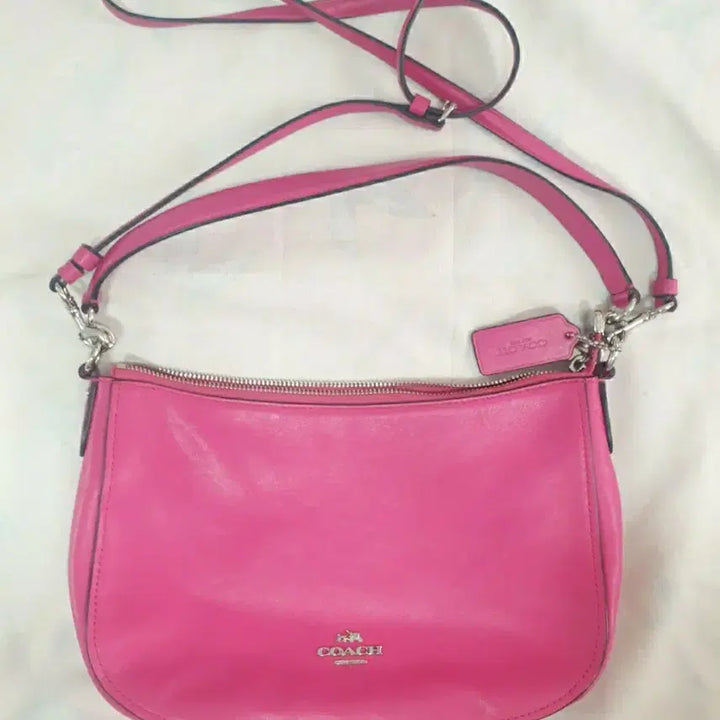 [BUNJANG] Coach Pink Shoulder Crossbody Bag / 코치 핑크 숄더 크로스겸용백
