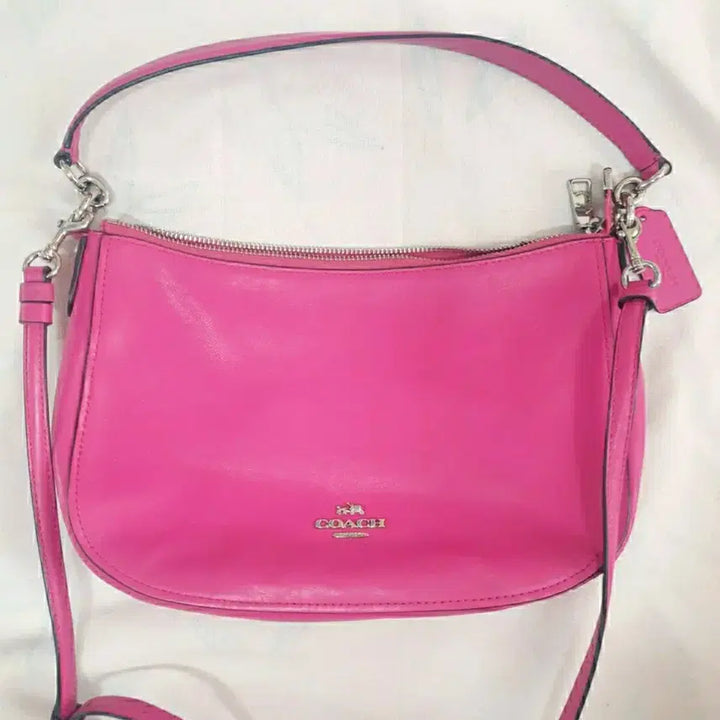 [BUNJANG] Coach Pink Shoulder Crossbody Bag / 코치 핑크 숄더 크로스겸용백