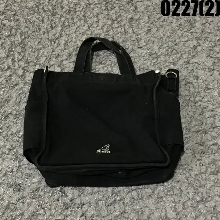 [BUNJANG] Kangol Black Eco-Bag Tote Bag / 캉골 블랙 에코백 토트백