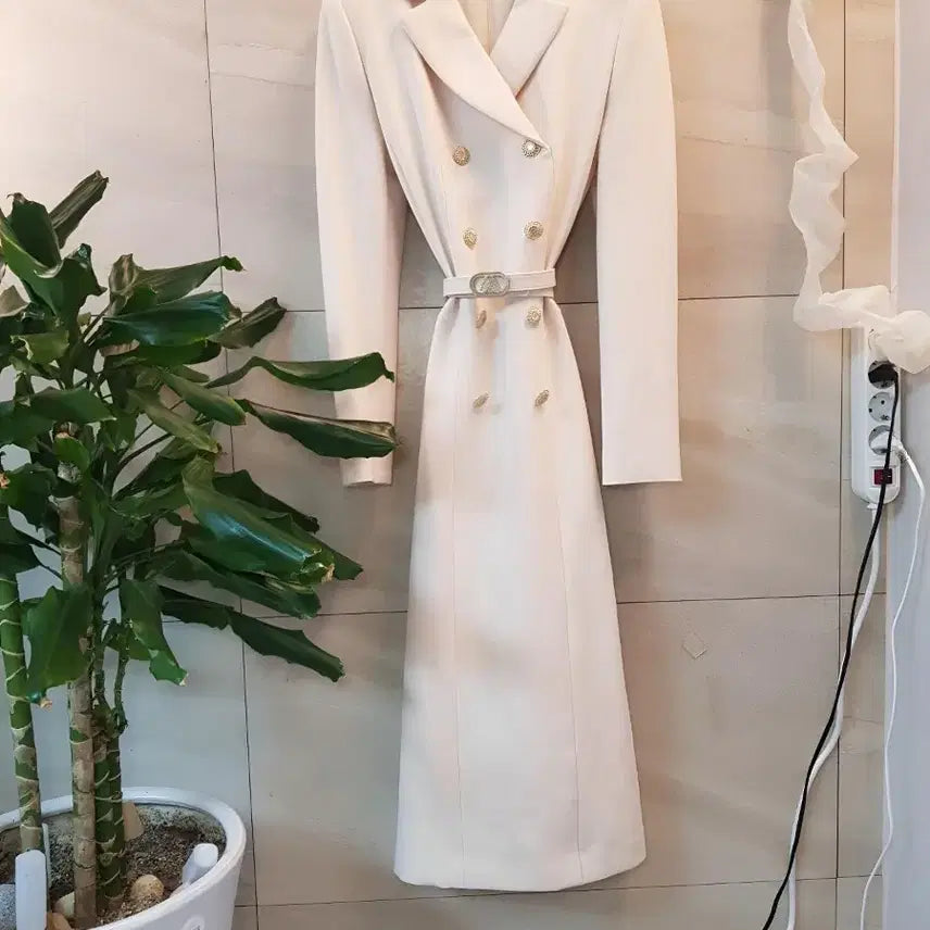 [BUNJANG] Misha Gold Button Double Dress / 하객룩 끝판왕 미샤 금장 더블 원피스 새상품