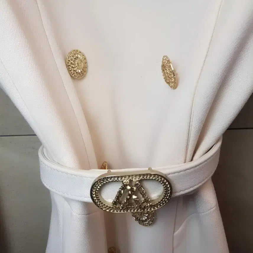 [BUNJANG] Misha Gold Button Double Dress / 하객룩 끝판왕 미샤 금장 더블 원피스 새상품