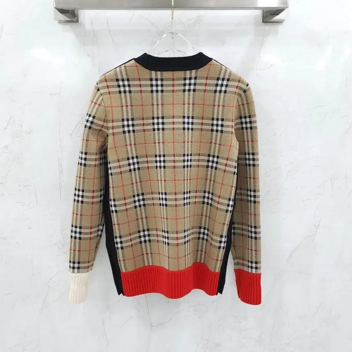 [BUNJANG] Burberry Archive Beige Wool Jacquard Knit XS / XS / 버버리 아카이브 베이지 울 자카드 니트 8037691