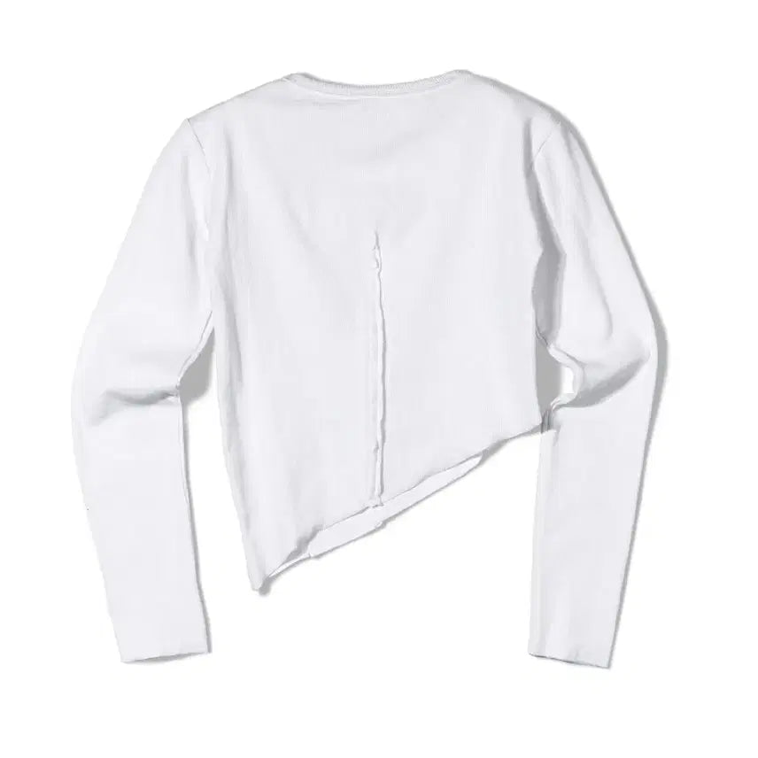 [BUNJANG] Milk Ash and Dolls Asymmetric Long Sleeve Shirt / 밀크애쉬앤드돌스 오픈 심 에시메트릭 롱슬리브 새상품 코이세이오 애즈온