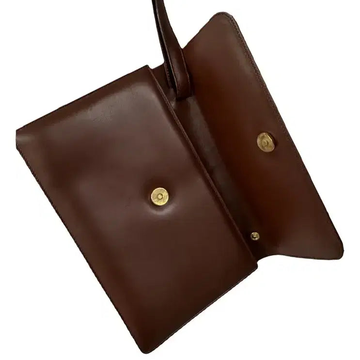 [BUNJANG] GIANNI NOTARO Leather Clutch Bag / [OS] GIANNI NOTARO 가죽 클러치백 브라운
